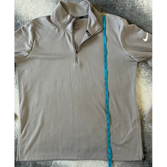 Nike Gray Fitted Ribbed Polo Sweatshirt - Picture 10 of 11